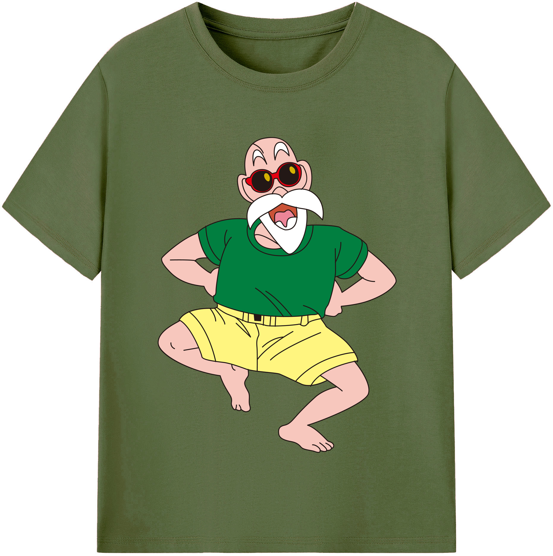 （画像用） ドラゴンボール 亀仙人（かめせんにん） DRAGON BALL Master Roshi Kame Sennin 綿100％半袖Tシャツ（フロントプリント）